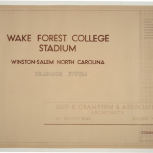 Wake Forest University, Wake Forest College Stadium -- Drainage System Index