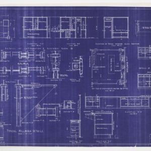 Framing plans, interior elevations and cabinet elevations