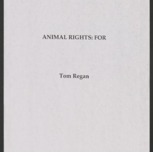Animal Rights: For, 1999