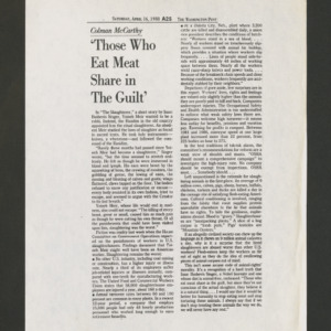 Vegetarianism, 1988-1989
