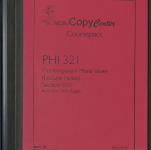 Contemporary Moral Issues (PHI 321): Lecture Notes, 1998