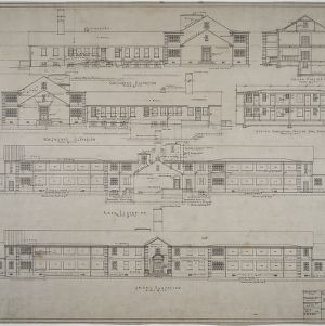 Elevations, Administration and Adults' Building