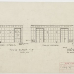 Elevations of interior of dining room