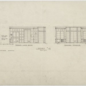 Elevation of interior of library