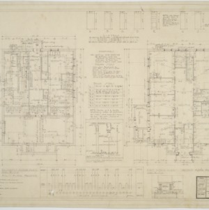 Basement floor plan, first floor plan