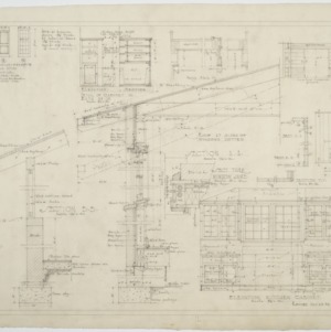 Sections, interior elevations