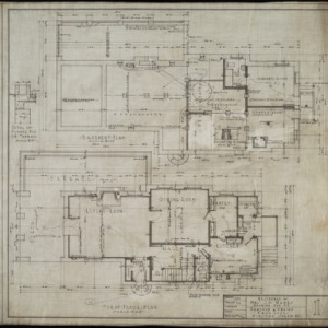 First floor plan, basement plan