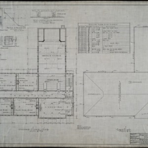 Second floor plan, roof plan