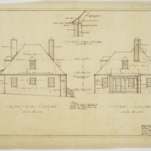 Right side elevation and front side elevation