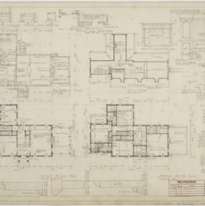Basement plan, attic plan, first floor plan, second floor plan