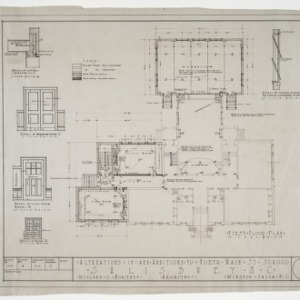 First floor plan, door and window details
