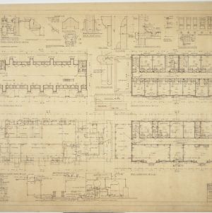 Floor plans and interior details, boy's dormitory