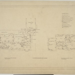 First floor plumbing and wiring plan, second floor plumbing and wiring plan