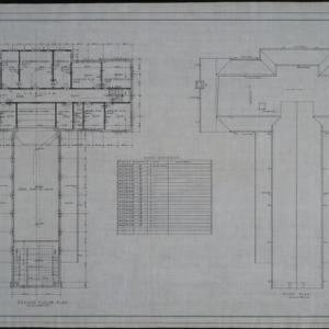 Second floor plan, roof plan