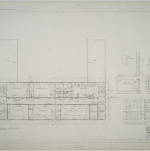 Second floor plan, cabinet details