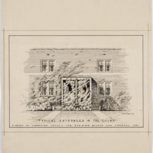 Sketch of typical entrances in the court, a group of connected houses for Norwood Wilson, esq., Hopewell, Virginia