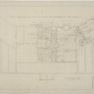 R. T. Amos Residence, Alterations -- Basement plan