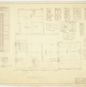 George Flynt Residence -- Roof & attic plan