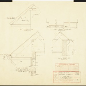 George Flynt Residence -- Details of garage cornice