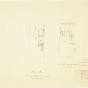 George Flynt Residence -- Revised plan of main stairs