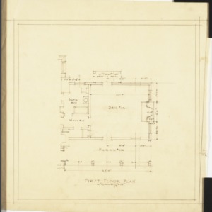 George Flynt Residence -- First floor plan