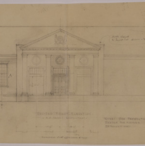 UNC-CH Temporary Naval Building -- Revised front elevation