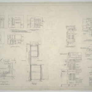 Mrs. Sheldon Residence -- Kitchen layout and cabinet details