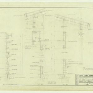 Mr and Mrs. John Erwin Ramsay, Sr. residence -- Working drawings -- Wall sections, kitchen, dining room, den