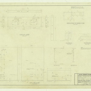 Mr and Mrs. John Erwin Ramsay, Sr. residence -- Working drawings -- Marble details for bath (main floor)
