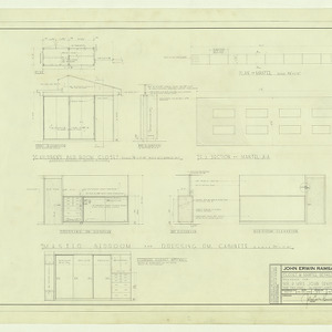 Mr and Mrs. John Erwin Ramsay, Sr. residence -- Working drawings -- Closet and mantel details