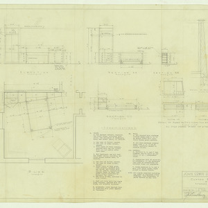 Mr. and Mrs. John Erwin Ramsay, Sr., residence -- Preliminary drawings -- Custom Built Bed and Storage Area