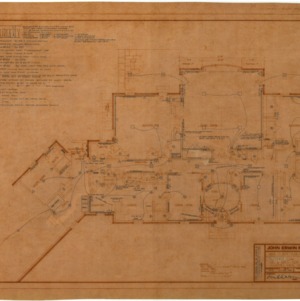 Residence for Mr. and Mrs. Don Walser, Main Floor Plan - Heating, Air Conditioning, and Electricity