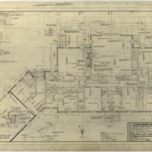Walser residence: Working drawings, 1953 -- Main floor plan