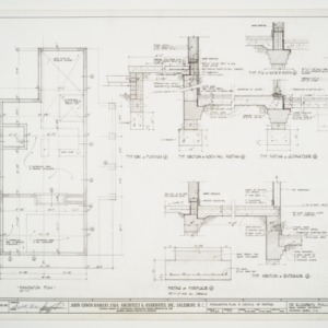 Dr. Elizabeth Phillips Residence, Foundation Plan and Details of Footing