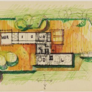 Al Purrington, III, Residence --  Study for house (color), 1965