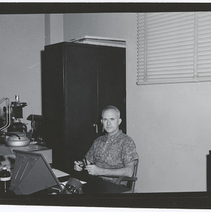 John Mattox at desk