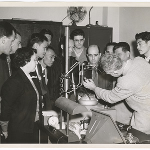 John Mattox demonstrating to class, November 9, 1955
