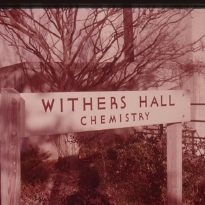 Withers Hall chemistry building sign