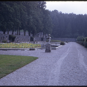 Path through gardens at Biltmore Estate, circa October 1971