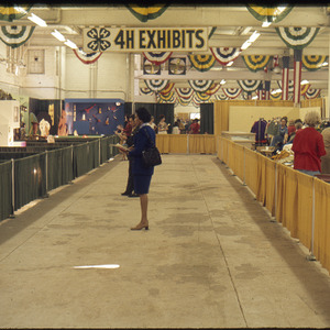 People looking at 4H exhibits, October 1971