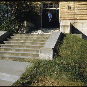 Steps leading to back of Ricks Hall, undated