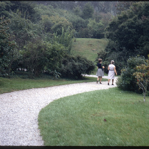 People walking on path at Biltmore Estate, circa October 1971