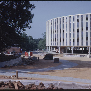 Construction site in front of Harrelson Hall, circa July 1966