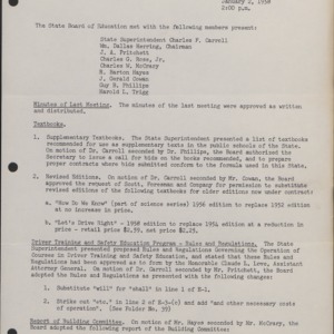 State Board of Education Minutes (3 of 10), 1955-1960