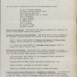 State Board of Education Minutes 1966, 1966-1967