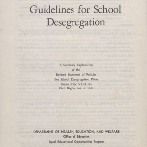 Guidelines for School Desegregation and Free Choice Plans forms