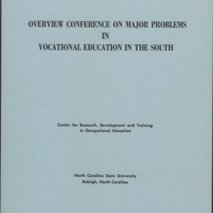 Overview Conference on Major Problems in Vocational Education in the South