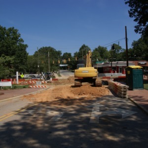 Watauga Club Gate before construction during street project