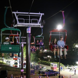 Flyer ride at night, North Carolina State Fair 2016