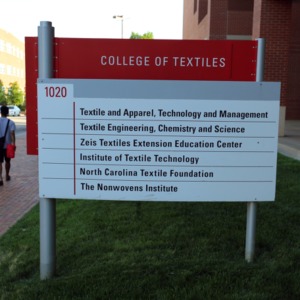 College of Textiles Sign May 2017